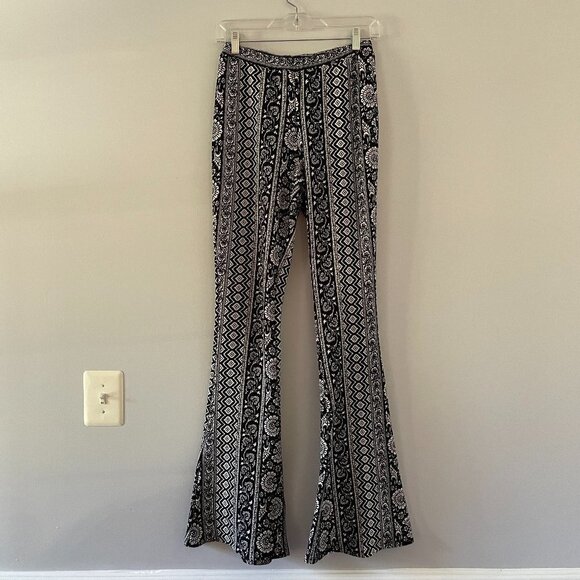 Pants - Boho Style High Waist Bell Bottom Yoga Bell Bottom Flare Pants - Size Small